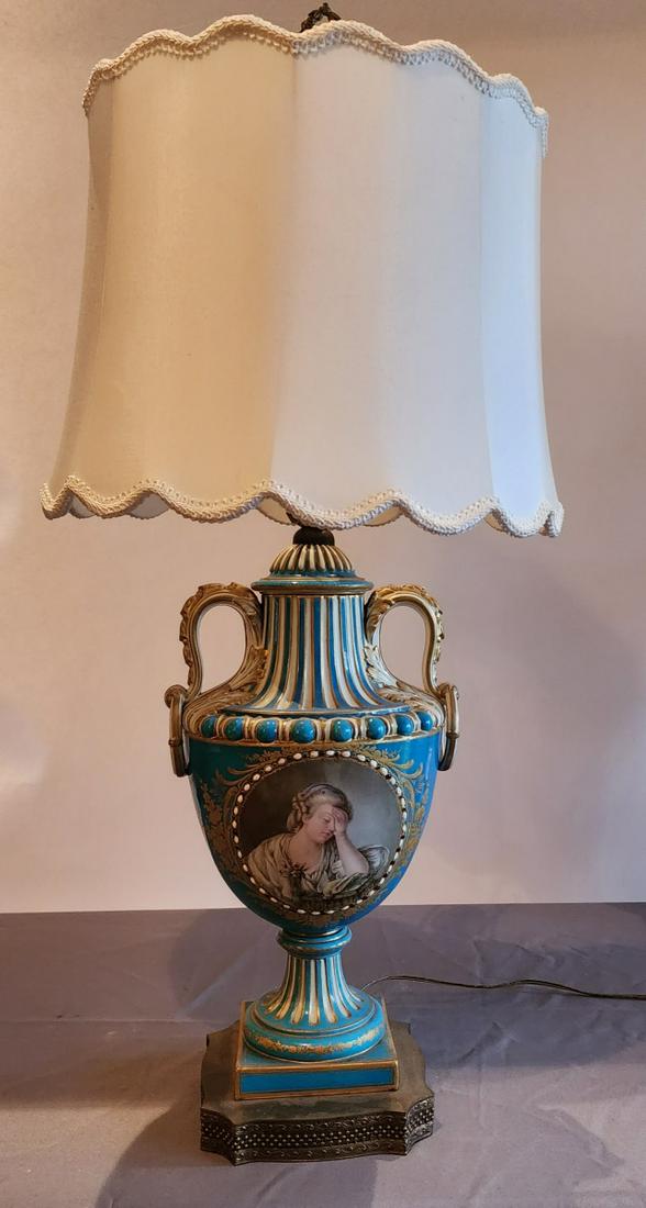 Antique French Porcelain Table Lamp (1 of 10)