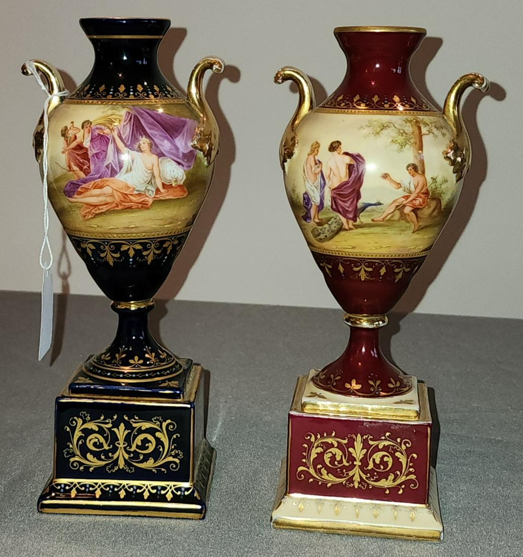 Pair of Royal Vienna Porcelain Urns (1 of 11)