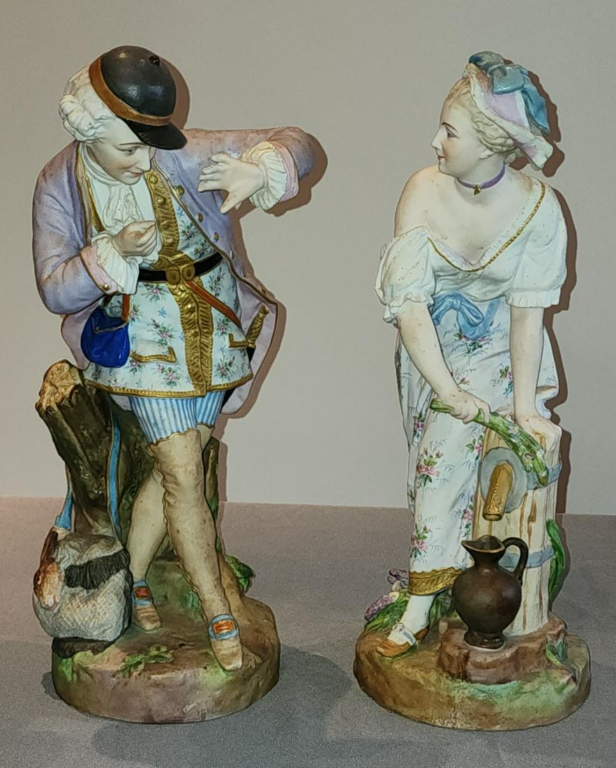 Pair of Bisque Porcelain Figures (1 of 6)