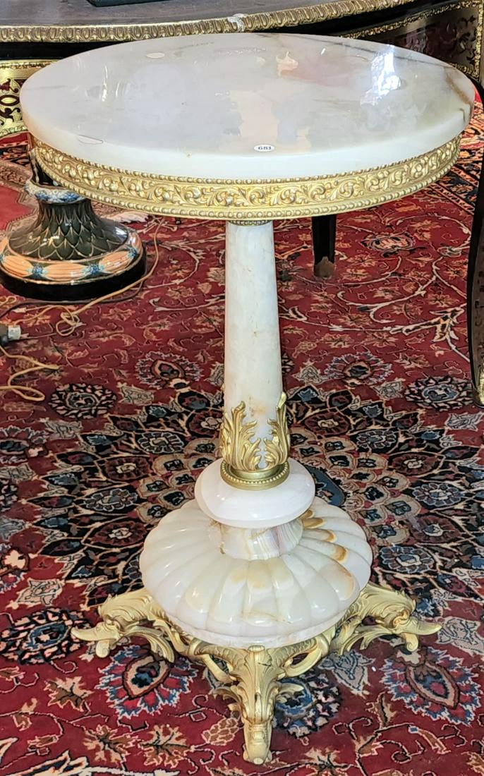 Antique French Onyx and Brass Table (1 of 11)