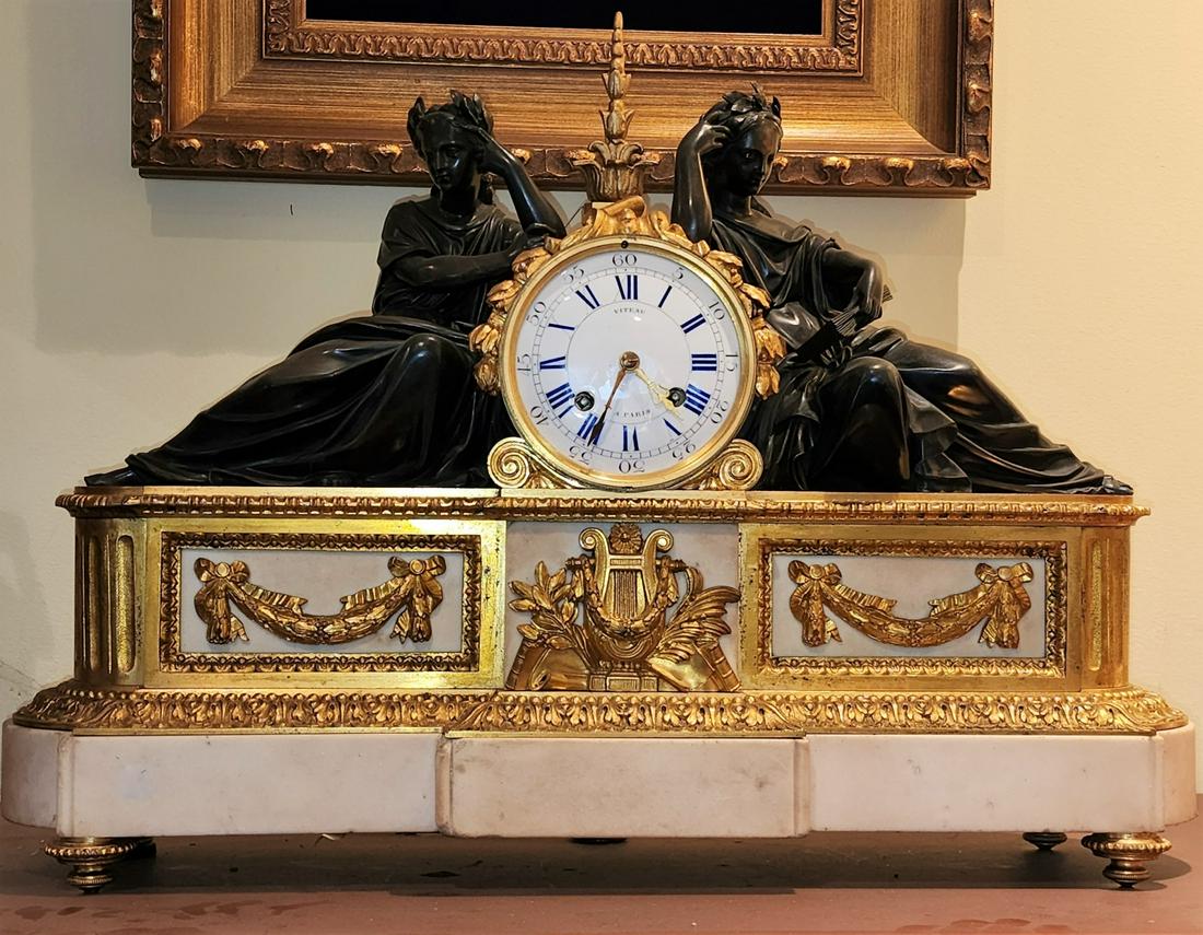 Antique French Figural Mantle Clock (1 of 8)