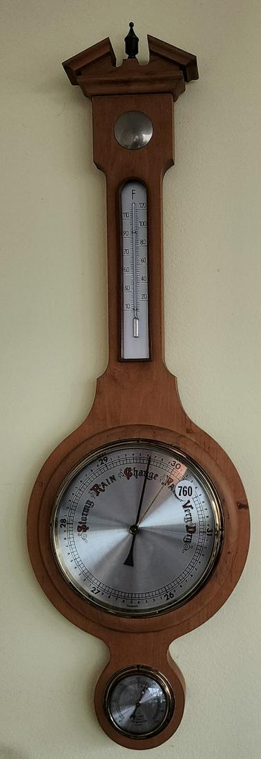 Relative Humidity Hygrometer: A Relative Humidity Hygrometer, maple wood, 28" long