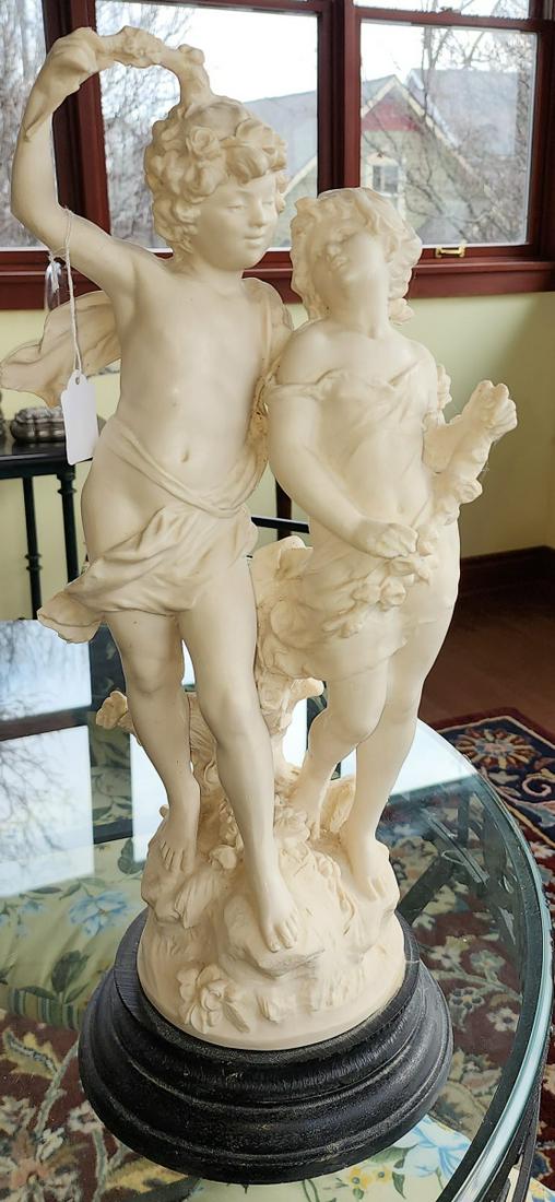 August Moreau Marble Figural Grouping of Children (1 of 11)