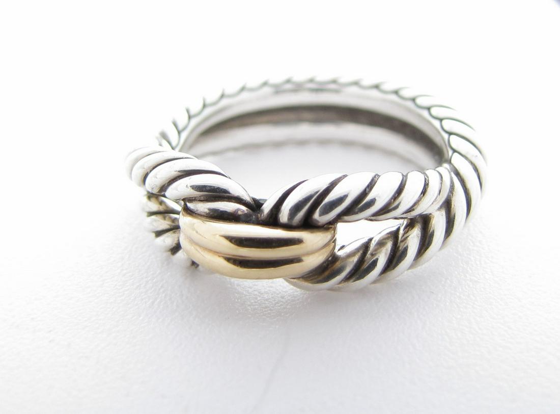 David Yurman Sterling/18K Cable Loop Ring (1 of 1)