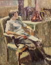 C.W. Mundy 30x24 O/C Rebecca in Rocking Chair