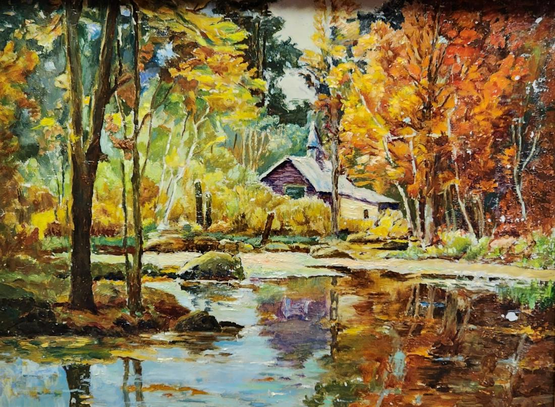 Anthony Thieme 9x12 O/B "Autumn Reflections" (1 of 4)