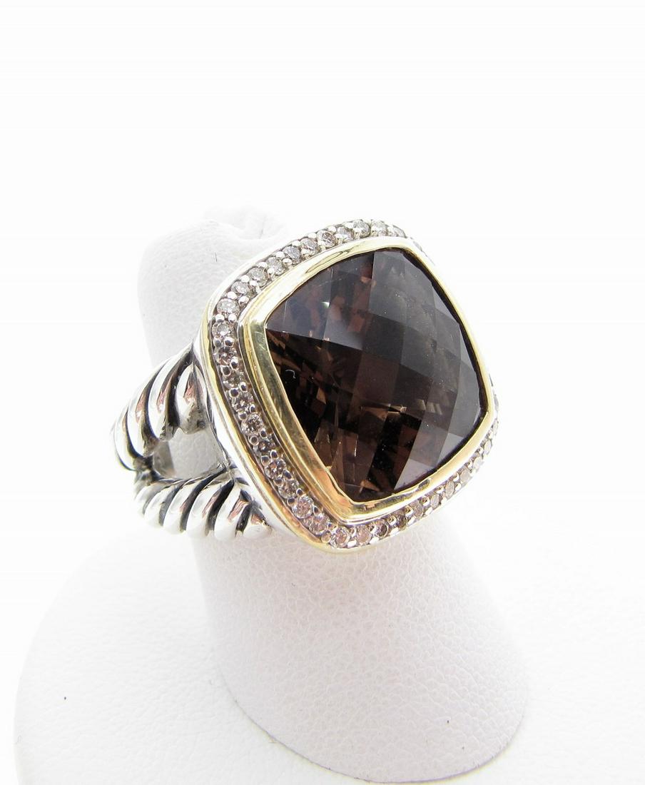 David Yurman .925/18K Smoky Quartz, Diamond Ring (1 of 5)