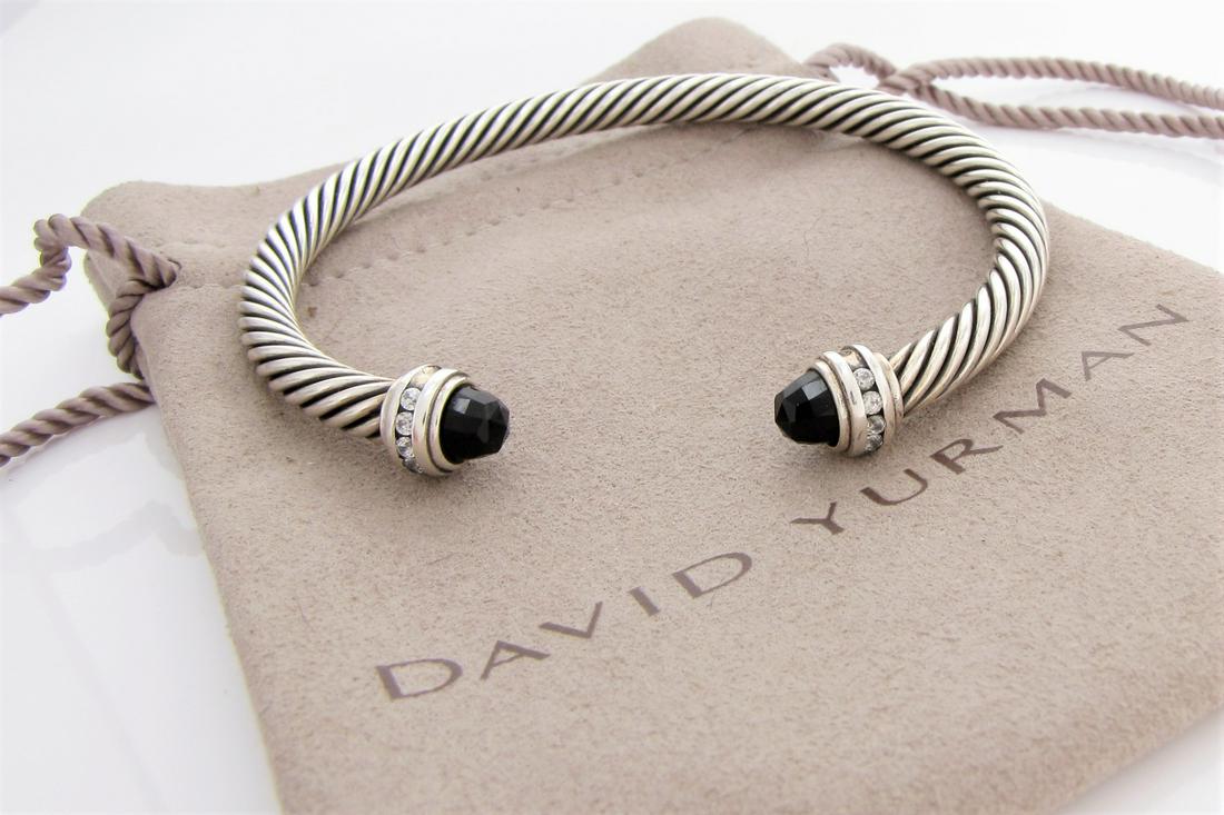 David Yurman Onyx, Diamond Cable Cuff (1 of 6)