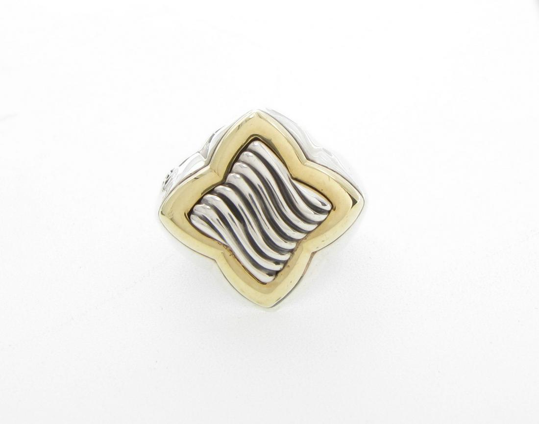 David Yurman Sterling, 18K Quatrefoil Ring (1 of 6)