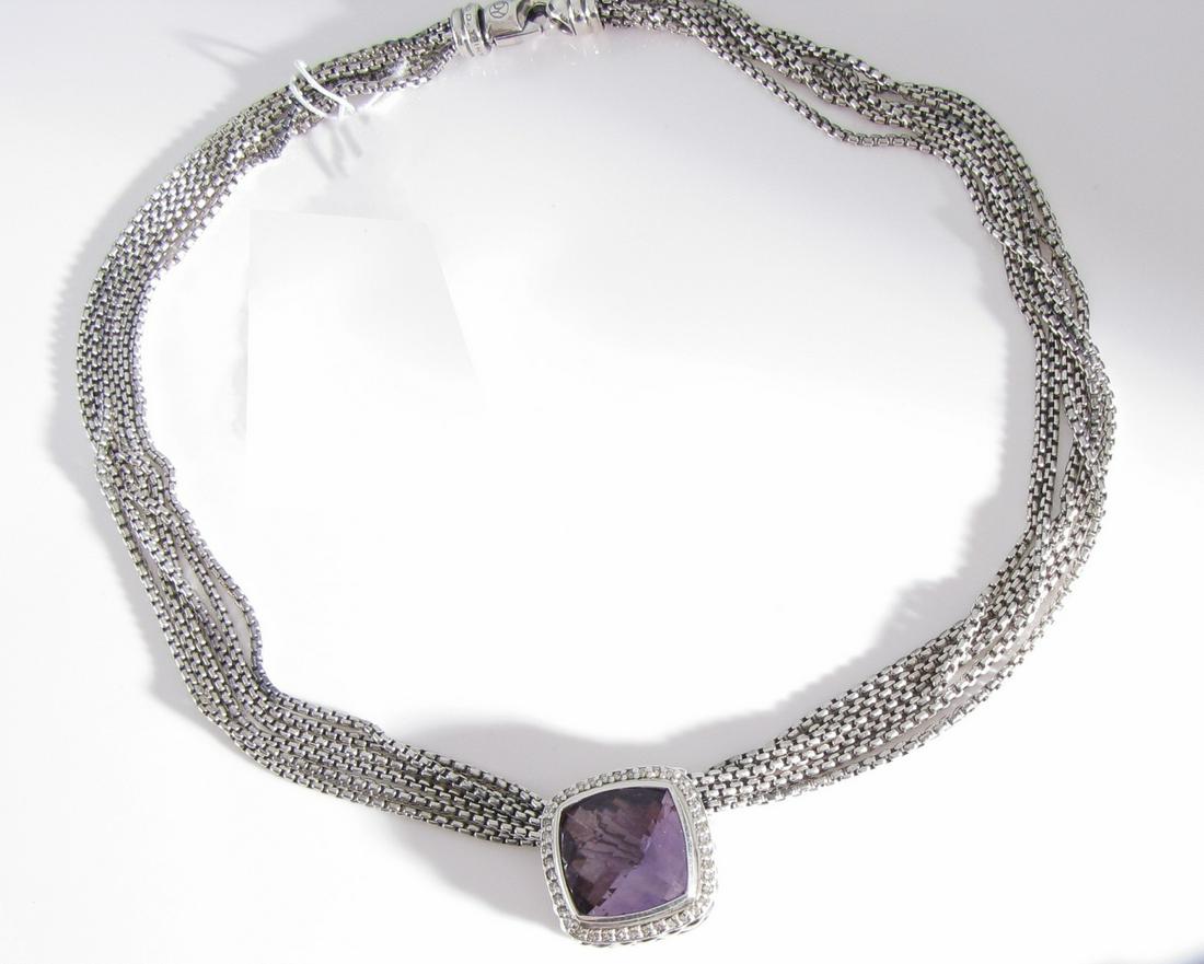 David Yurman Sterling Amethyst Albion Necklace (1 of 4)