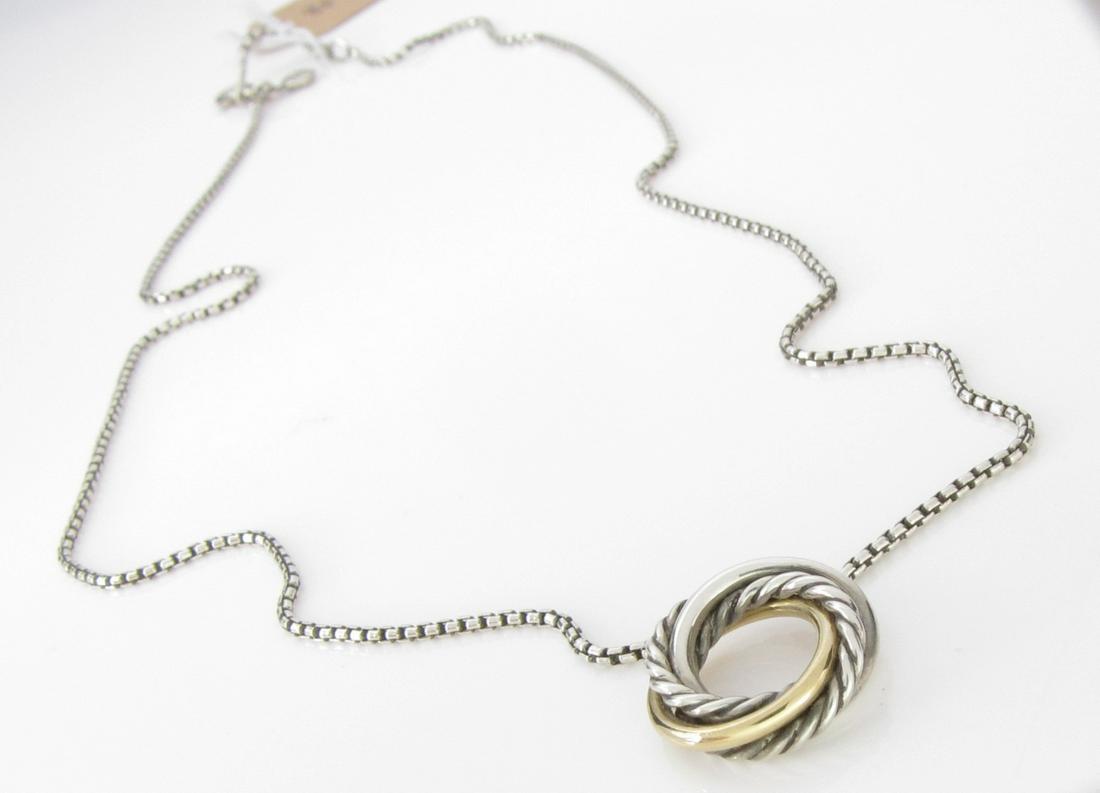 David Yurman Sterling, 18K Pendant Necklace (1 of 3)