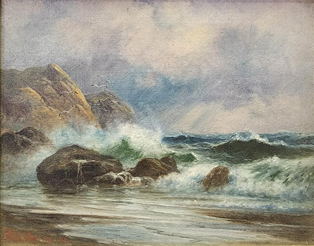 Unclearly Signed 8x10 O/C Crashing Waves (1 of 5)