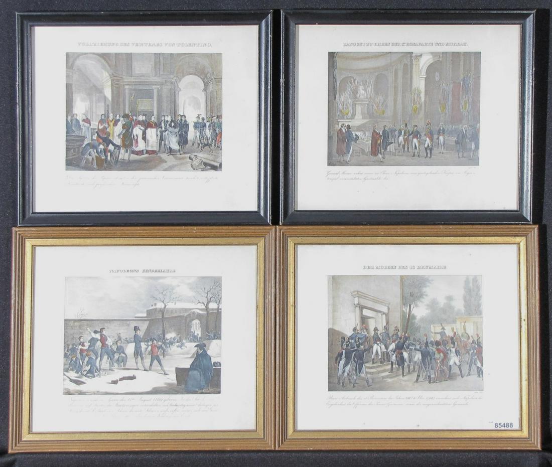 Set of Four German Color Lithographs, Napoleon (1 of 15)