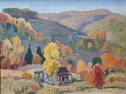 Karl C Brandner 12x16 O/B "Autumn in Brown County"