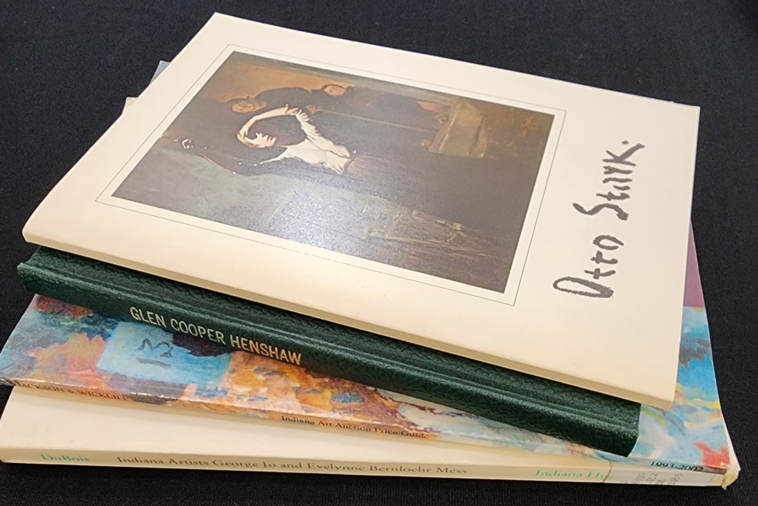 (4) Indiana Art Reference Books, Henshaw Autograph (1 of 10)