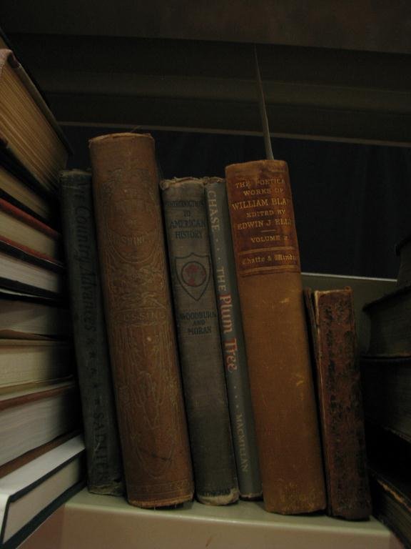 Six Antique and Vintage Books, Don Quixote, 1828: Six Antique and Vintage Books including "The Life and Exploits of Don Quixote De La Mancha", Saavedra, 1828; "The Poetical Works of William Blake", Blake, 1906; "Introduction to American History", Woo