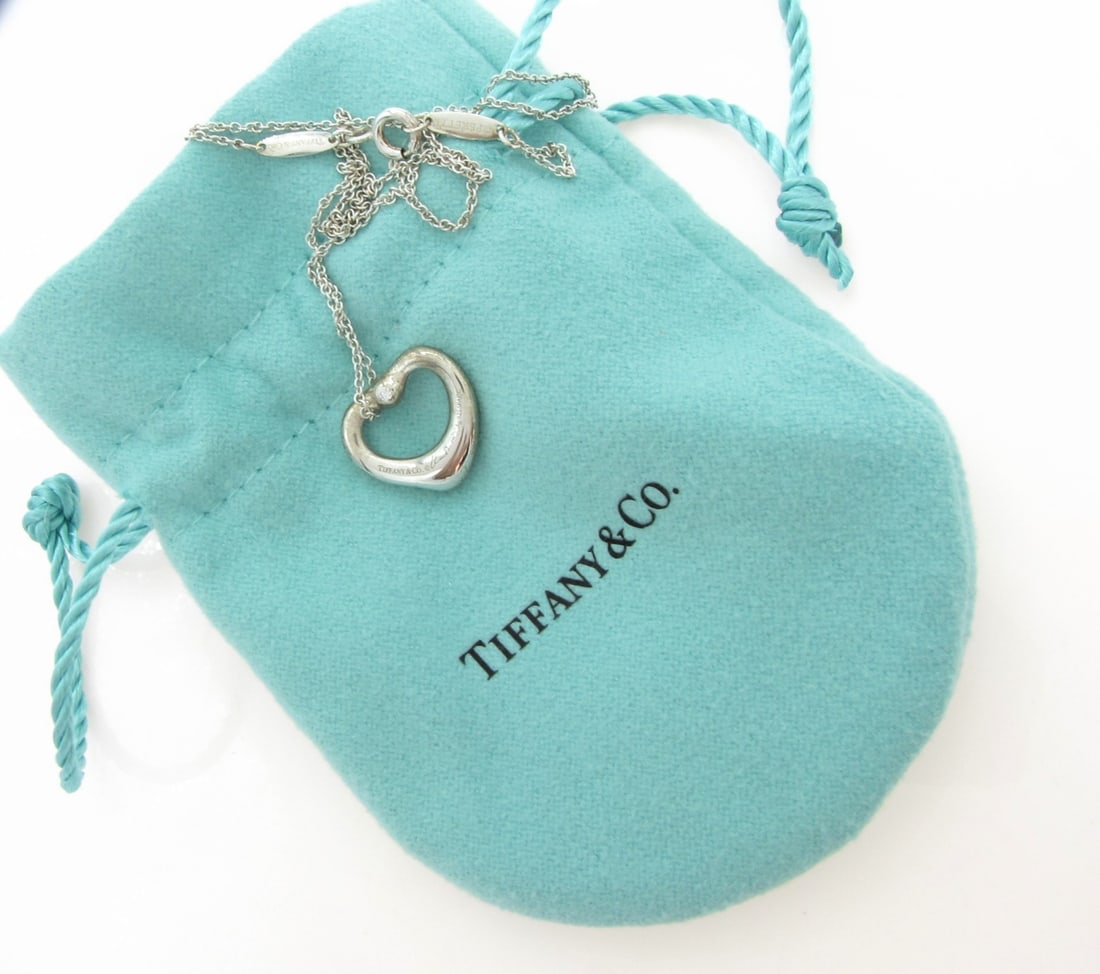 Tiffany, Peretti Open Diamond Pendant, Chain (1 of 2)