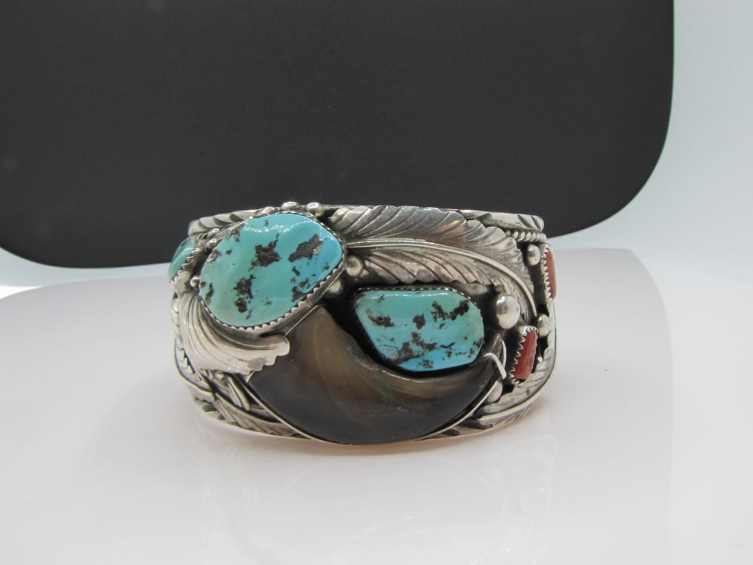 Elaine Sam Navajo Sterling Cuff Bracelet (1 of 3)
