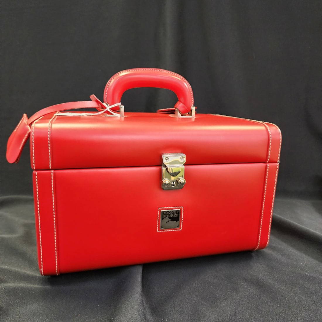 Dooney & Bourke Red Leather Train Case Auction