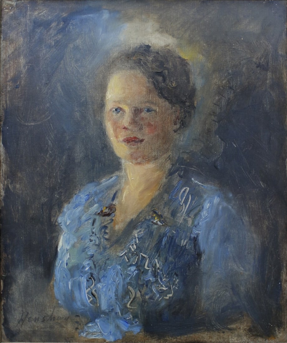 Glenn C Henshaw 30x25 O/C Portrait of Woman (1 of 12)