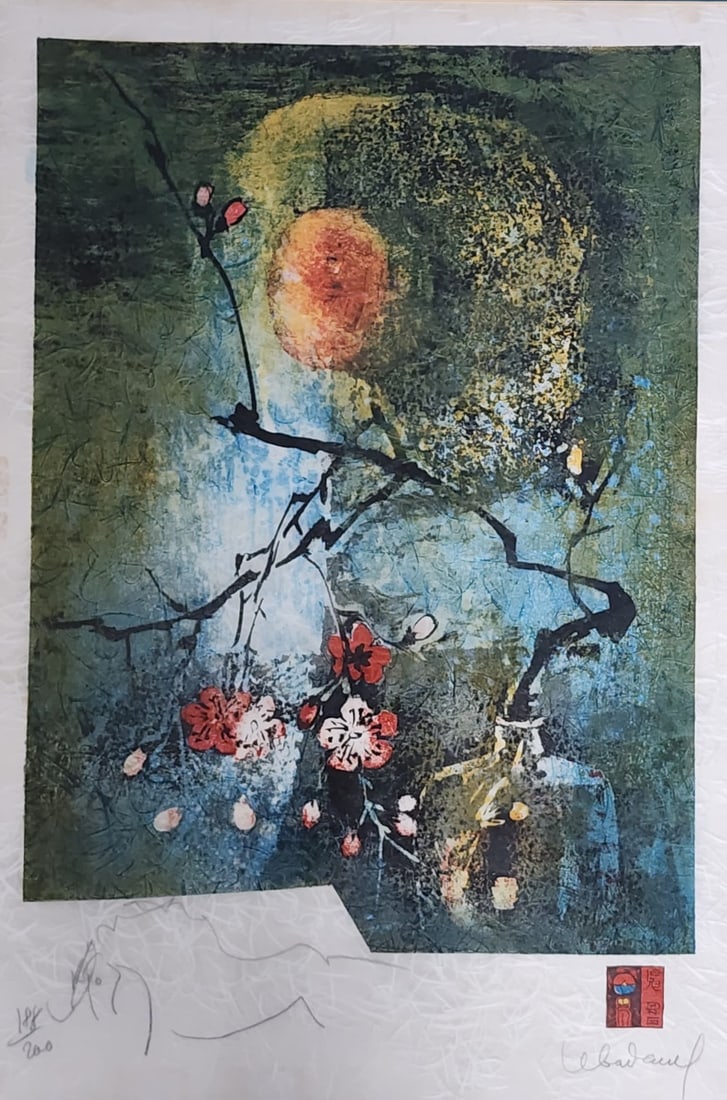 Hoi Lebadang Lithograph, Cherry Blossom (1 of 5)