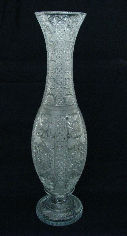 670 40 Inch Bohemian Cut Crystal Floor Vase Jul 28 2012