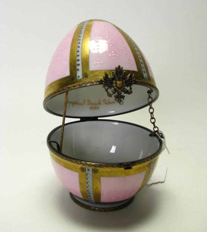 Faberge Imperial Palace Danish Egg: A limited edition Limoges Faberge Imperial Palace Danish egg, porcelain, #203