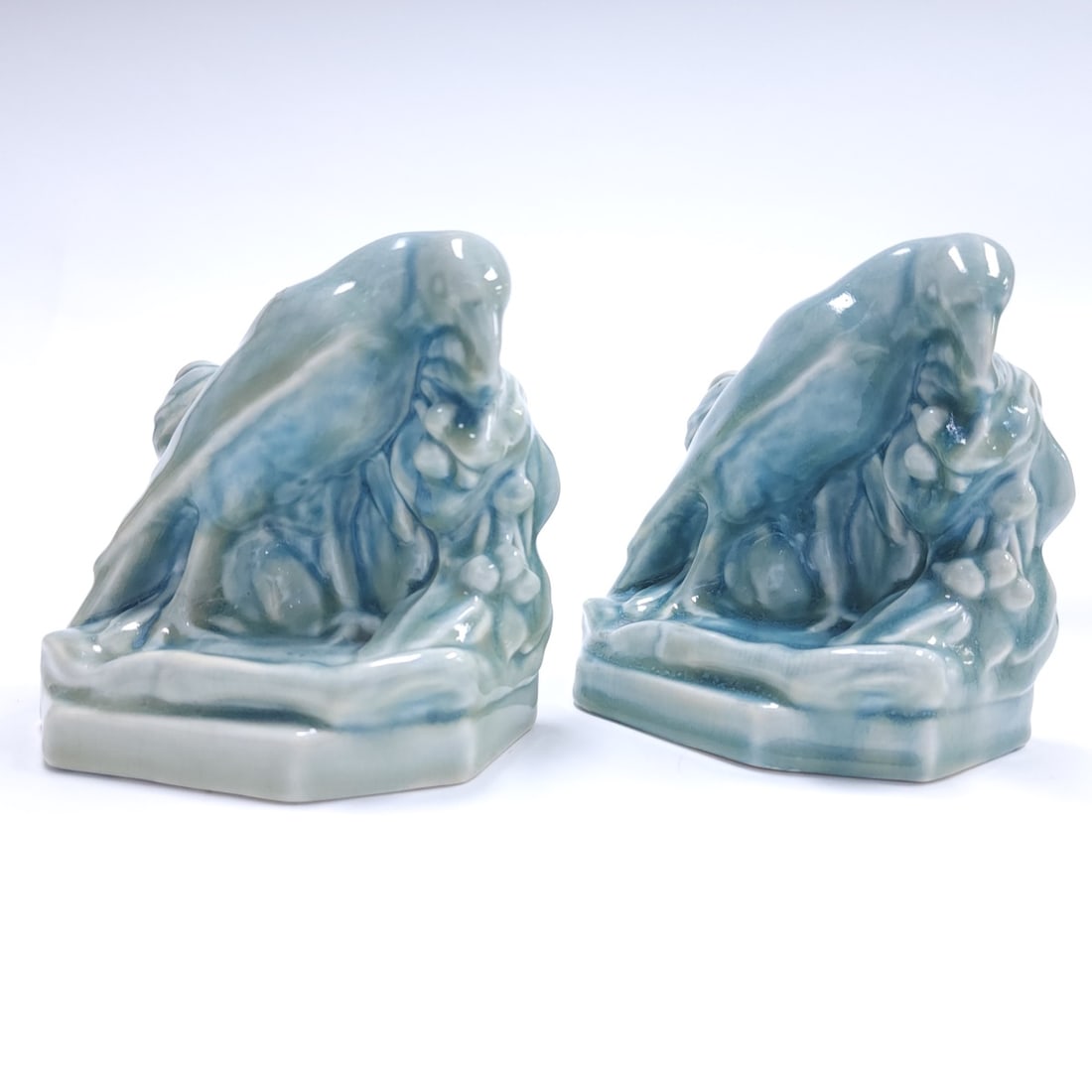 Pair of Rookwood Pottery 'Rook' Bookends (1 of 9)