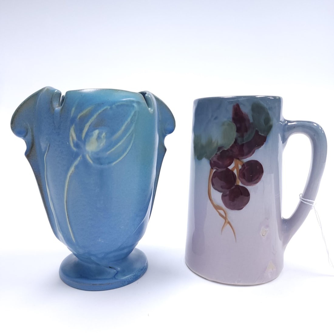 Roseville Teasel Vase, Weller Etna Tankard (1 of 9)