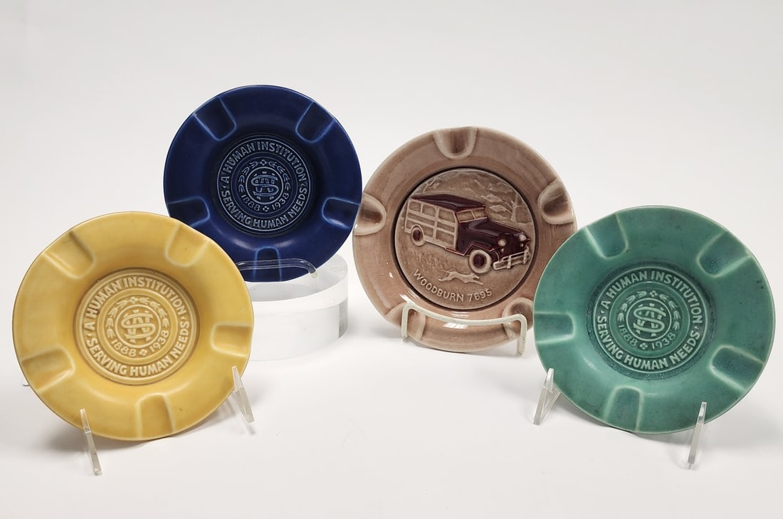 (4) Rookwood Pottery Ashtrays, Schott (1 of 10)