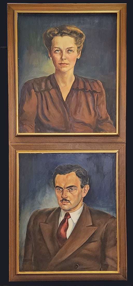 Gordon Kelly Pair 24x20 O/B Harringtons' Portraits (1 of 5)