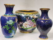 Three Chinese Cloisonne Items