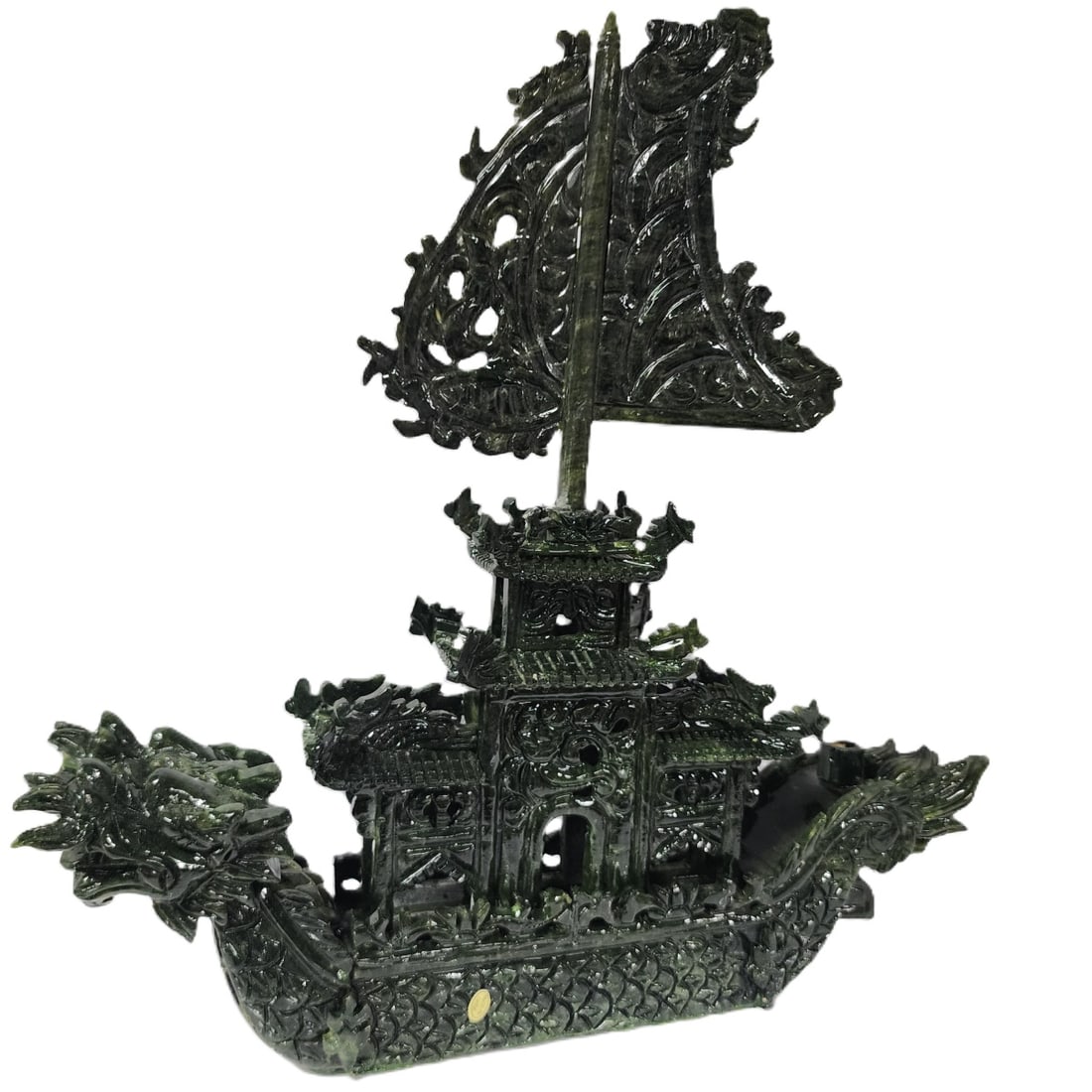 Chinese Green Jade Dragon Boat (1 of 20)
