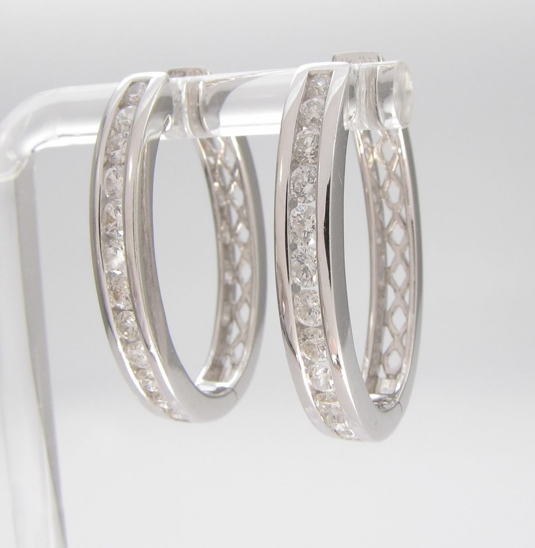 14K White Gold Diamond Earrings (1 of 1)