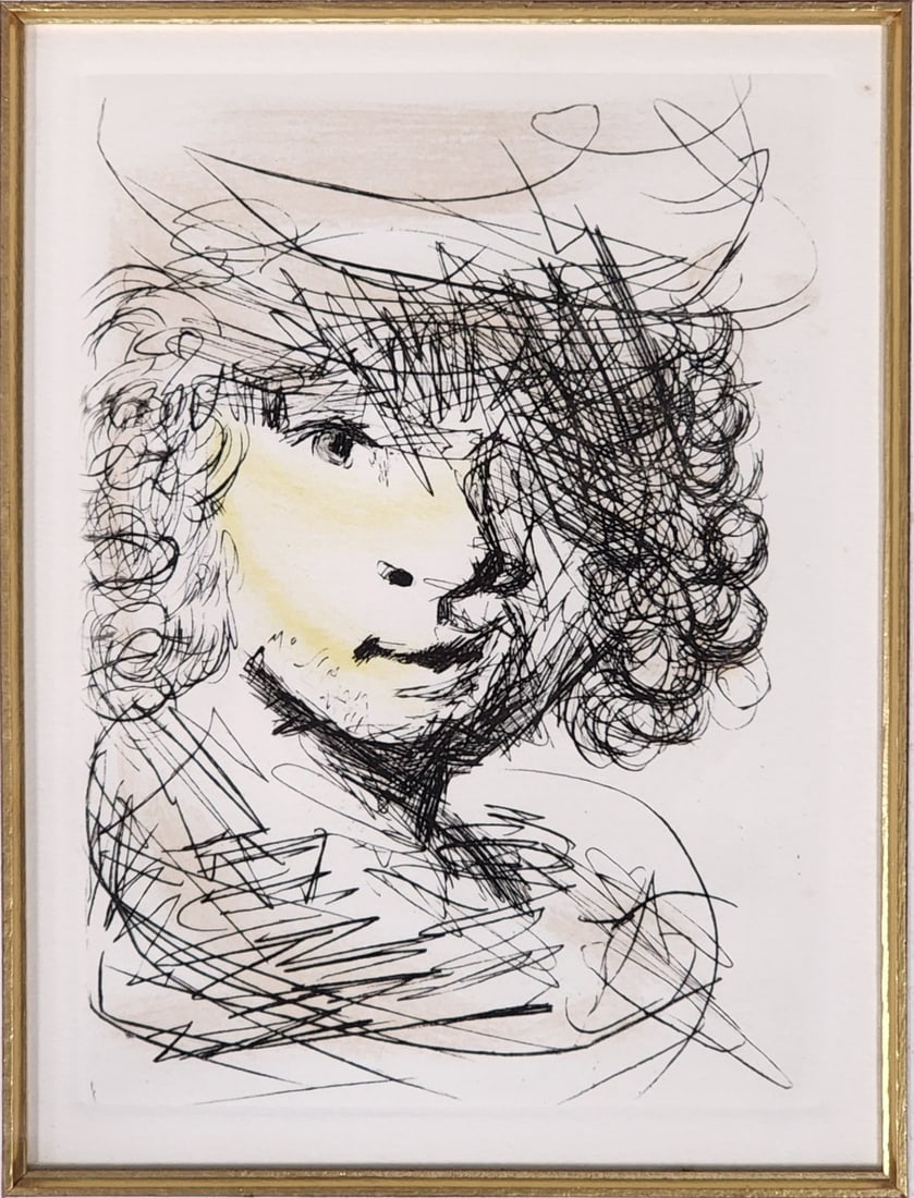 After Dali, Hand-colored Etching, "Rembrandt" (1 of 6)