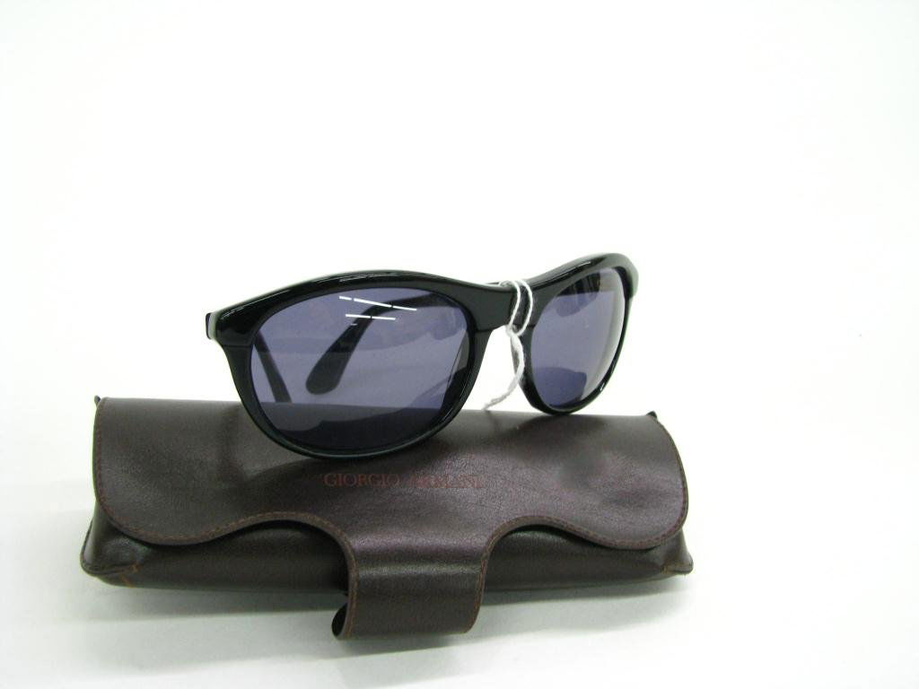 Giorgio Armani Sunglasses: Giorgio Armani slightly oversized classic black frame sunglasses; #905 020 in original case