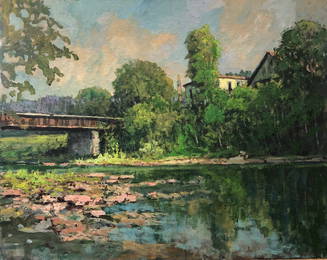 Tom Woodson 24x30 Oil White River