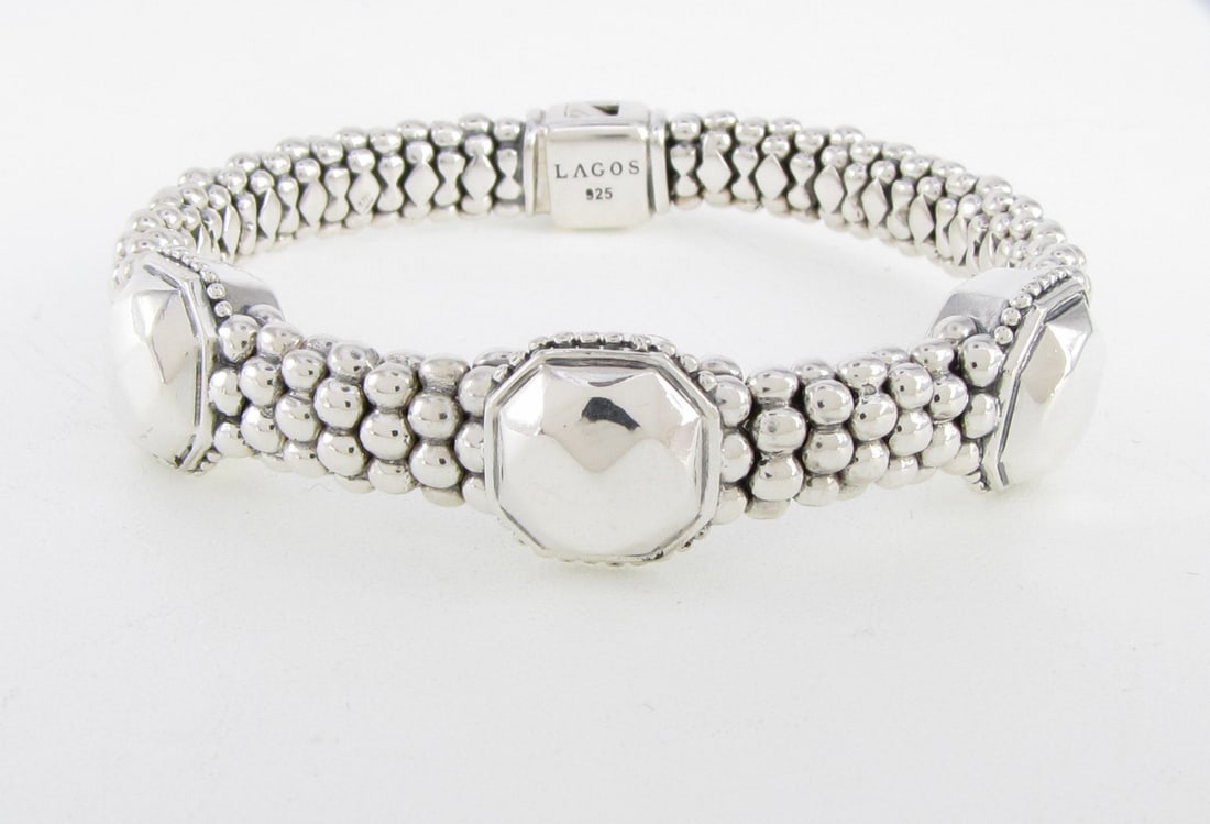 Lagos Sterling Silver Caviar Bracelet (1 of 2)