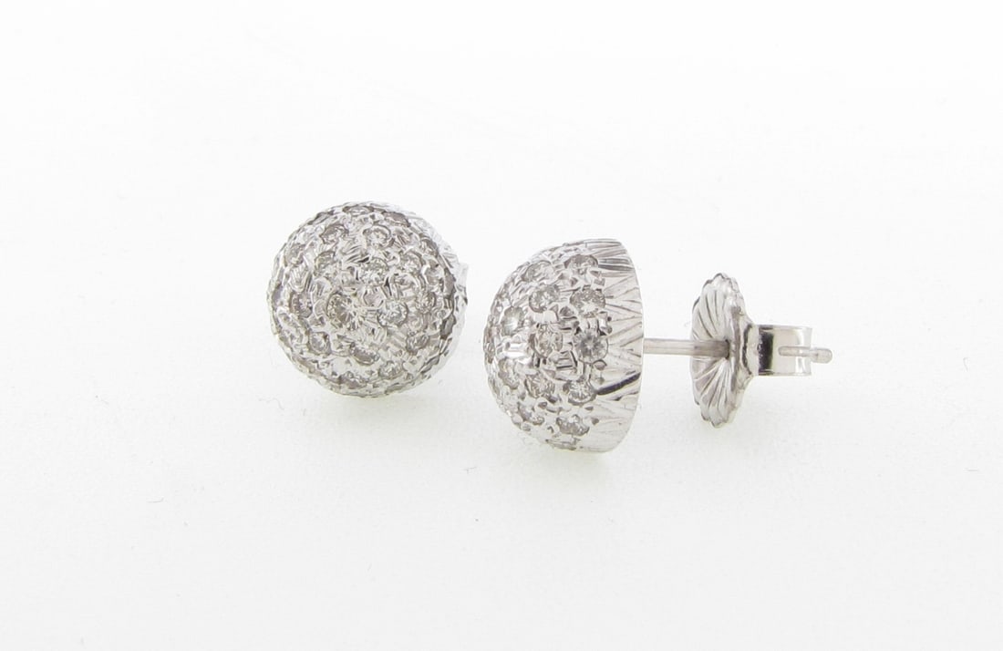 18K White Gold Diamond Stud Earrings (1 of 2)