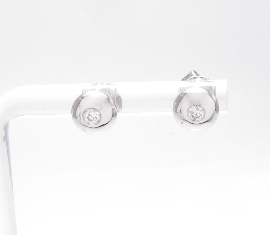 Pair of 18K White Gold Diamond Stud Earrings (1 of 1)