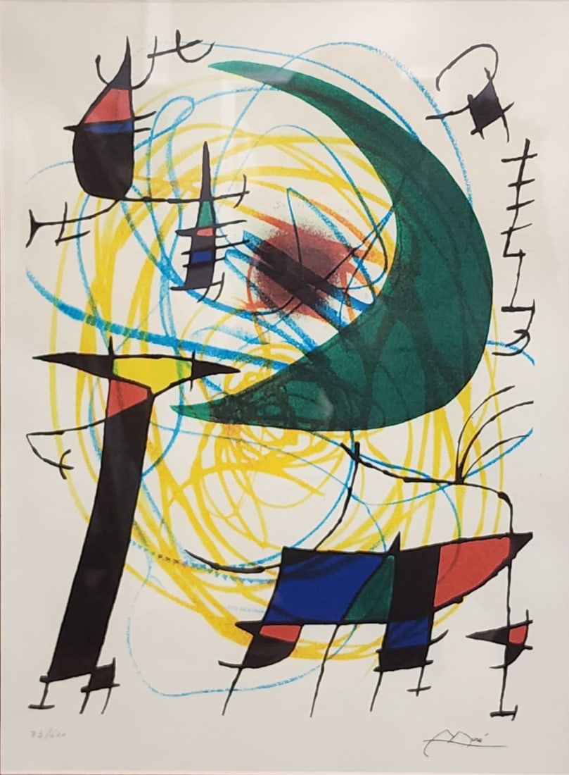 Joan Miro Lithograph, "Green Moon", Ed of 500 (1 of 5)