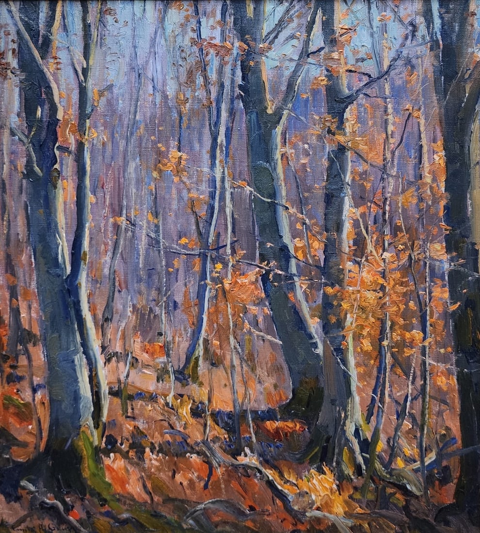 Emile Gruppe 20x18 O/C "Early Fall Trees" (1 of 7)