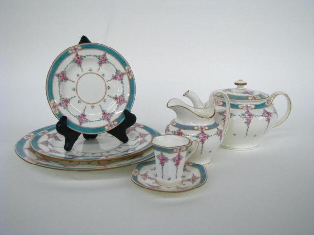 Large Partial Set of Minton Rose Dinner Ware: Large Partial Set of "Minton Rose" Dinner Ware, several pieces including serving items etc.
