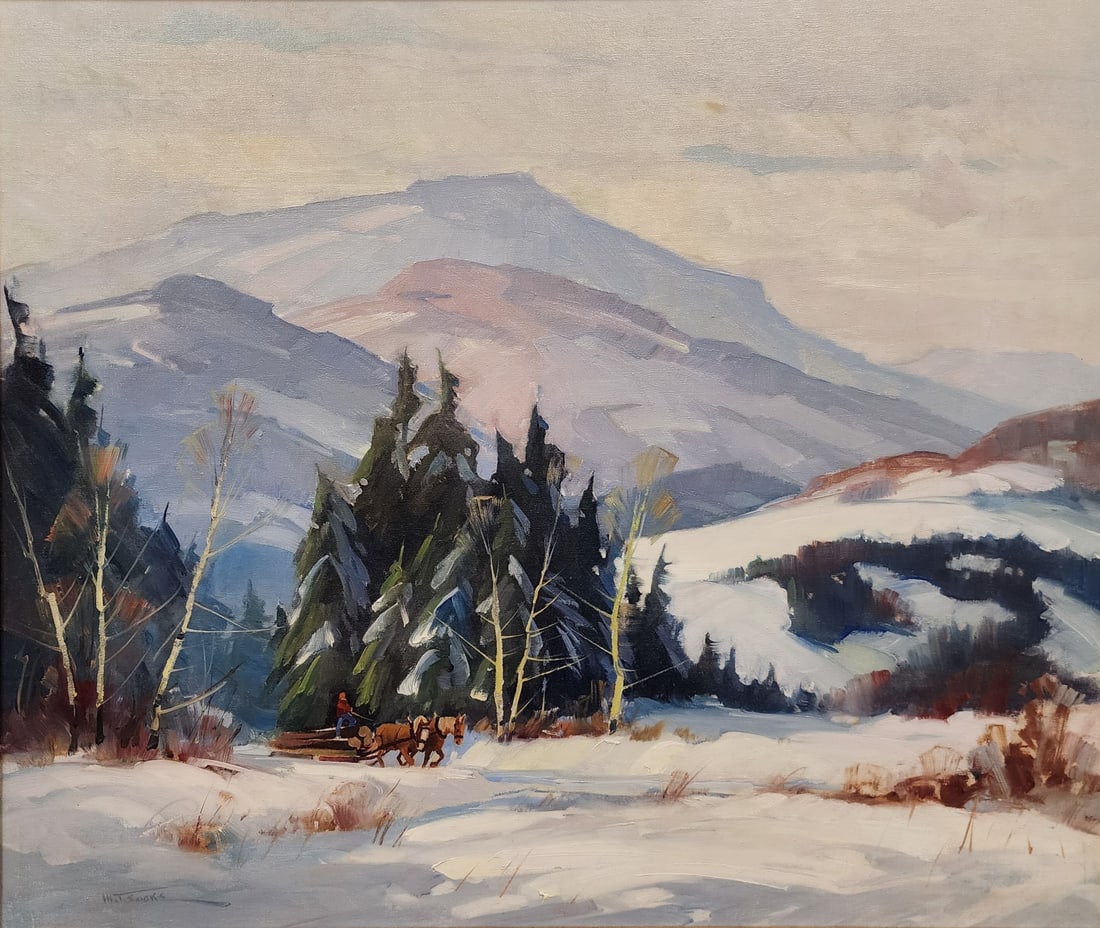 Walter T Sacks 30x35 O/C "Winter Rule in Snow" (1 of 5)