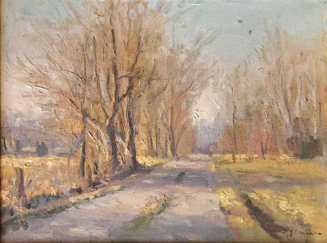 David Slonim 12x16 O/C Autumn Lane (1 of 5)