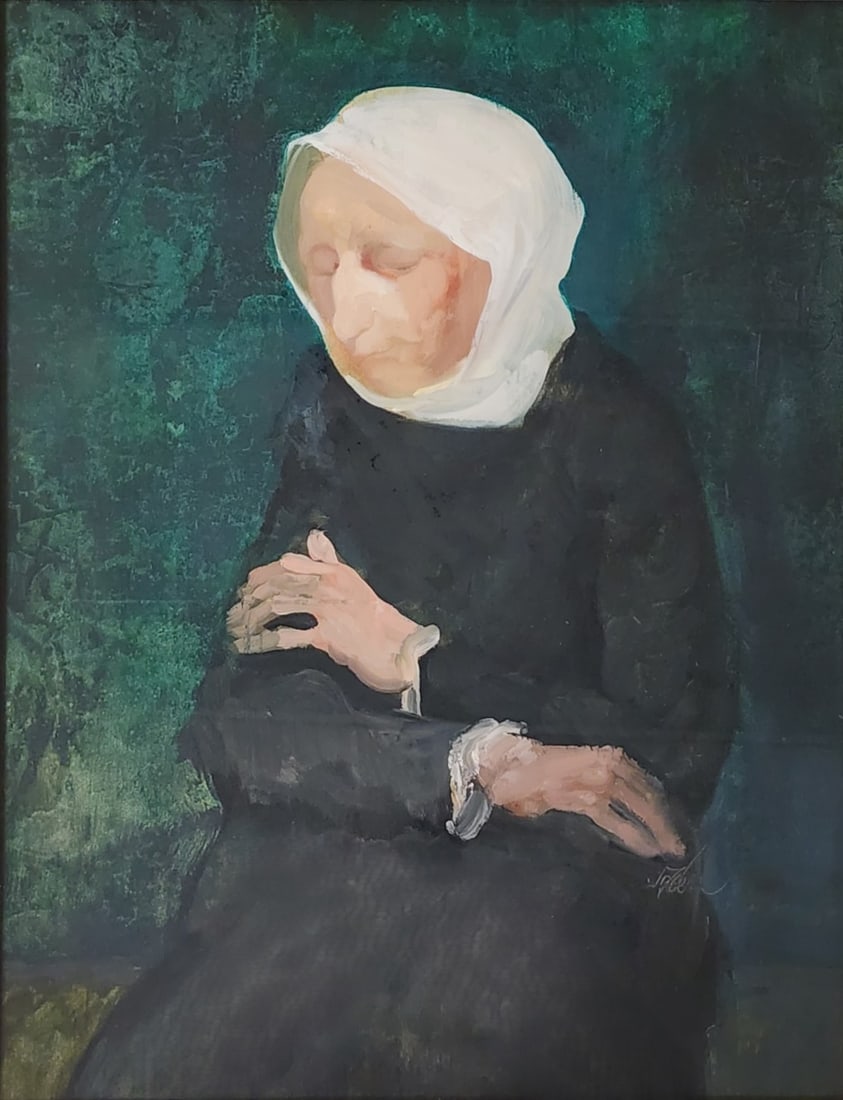 Endre Szasz 21x16 Oil/Gouache Portrait (1 of 6)