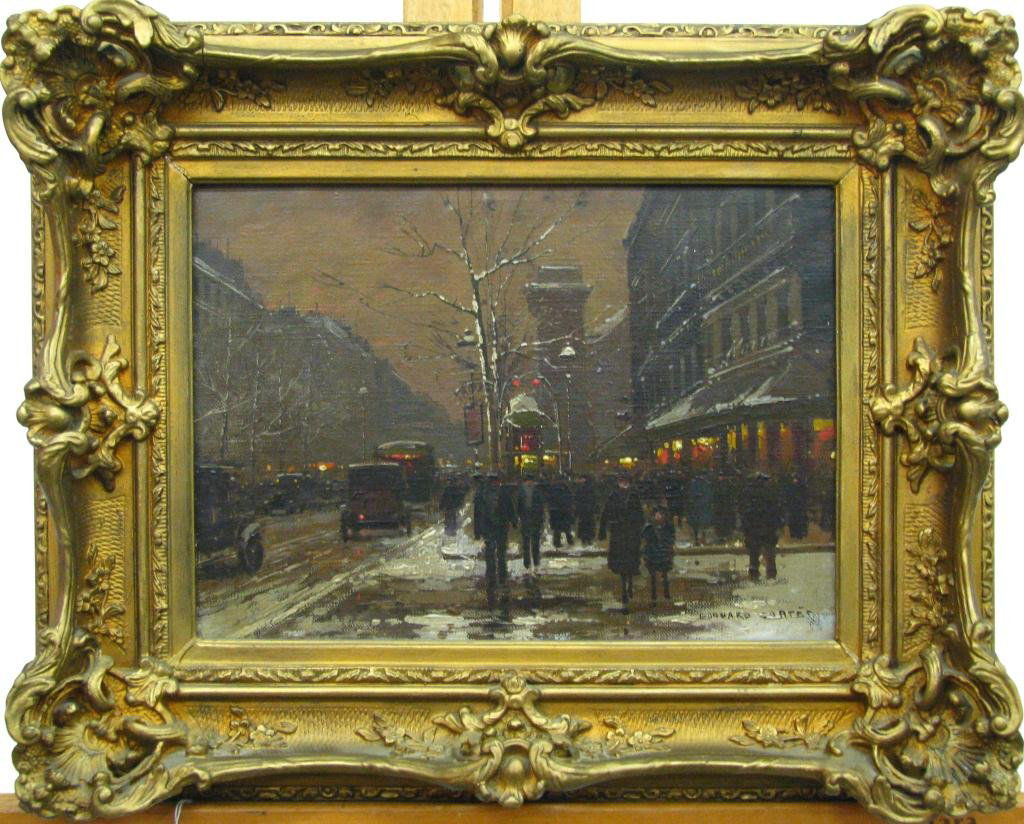 Edouard Cortes 9.5 x 13 O/C Arc de St Denis, Paris: Edouard Leon Cortes (France, 1882 - 1969) , 9.5 x 13 oil on canvas, signed lower right, depicting the Arc de St Denis, Paris (selling from Kokomo, IN, estate)