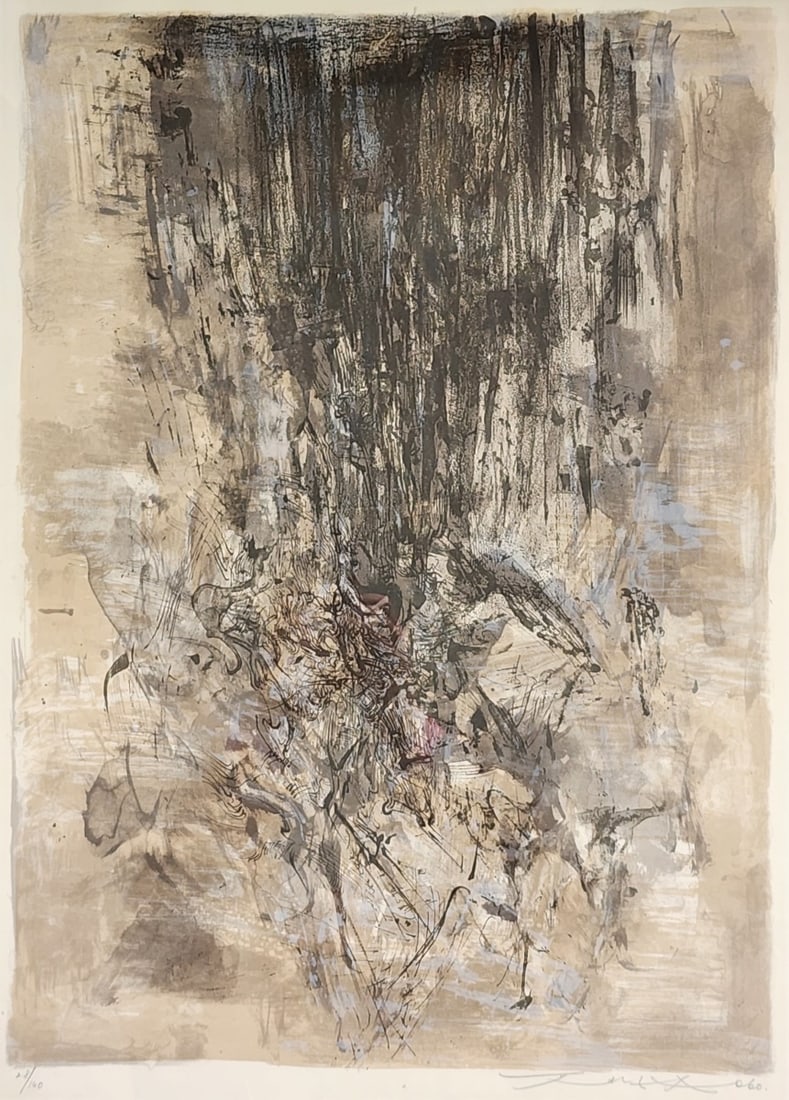 Zao Wou-Ki Lithograph, "L.V.", Ltd Edition (1 of 4)