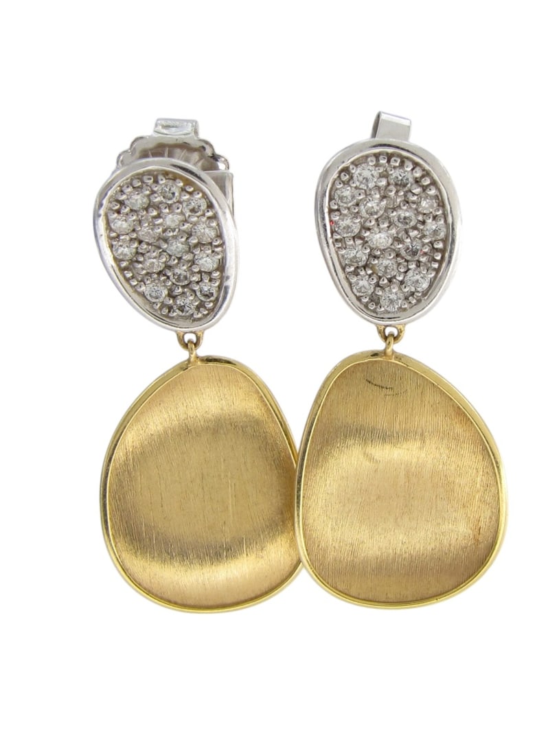 Marco Bicego 18K Diamond Lunaria Drop Earrings (1 of 3)