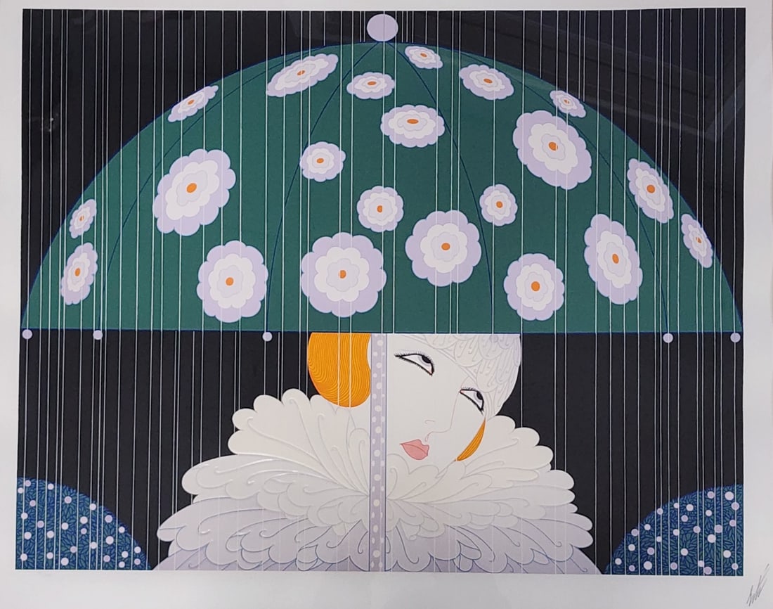 Romain de Tirtoff (Erte) "Spring Rain" Serigraph (1 of 4)